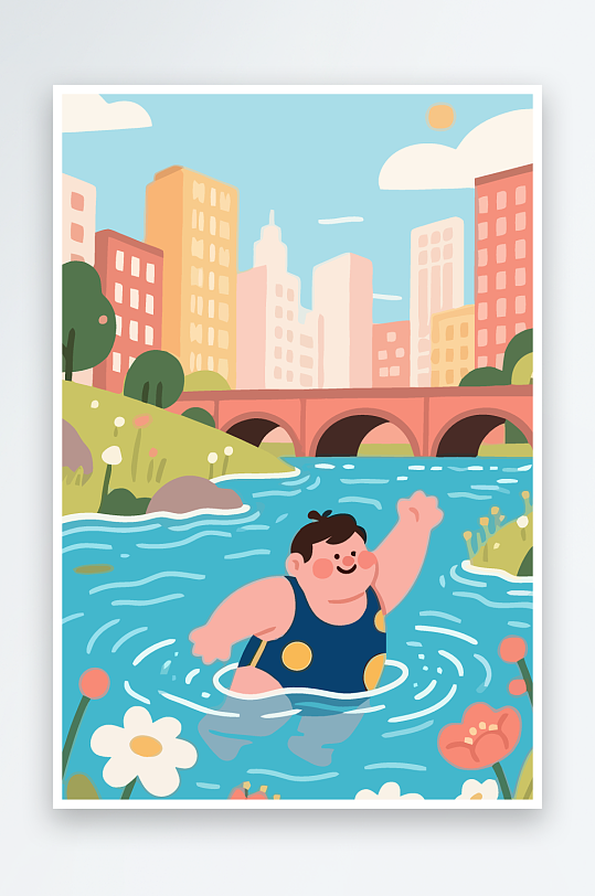 卡通男孩图标矢量插画图形元素-众图网