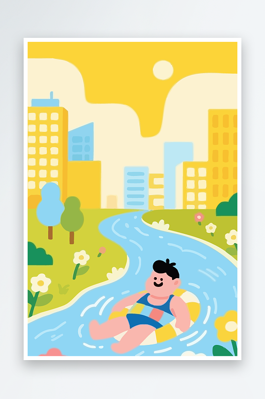 卡通男孩图标矢量插画图形元素-众图网