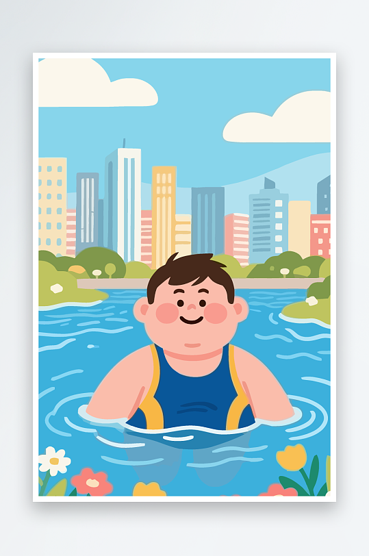 卡通男孩图标矢量插画图形元素-众图网