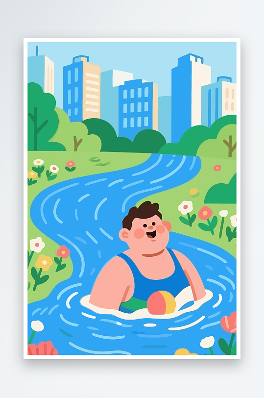 卡通男孩图标矢量插画图形元素-众图网