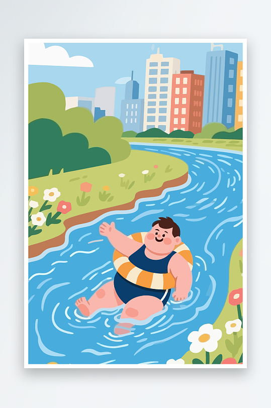 卡通男孩图标矢量插画图形元素-众图网