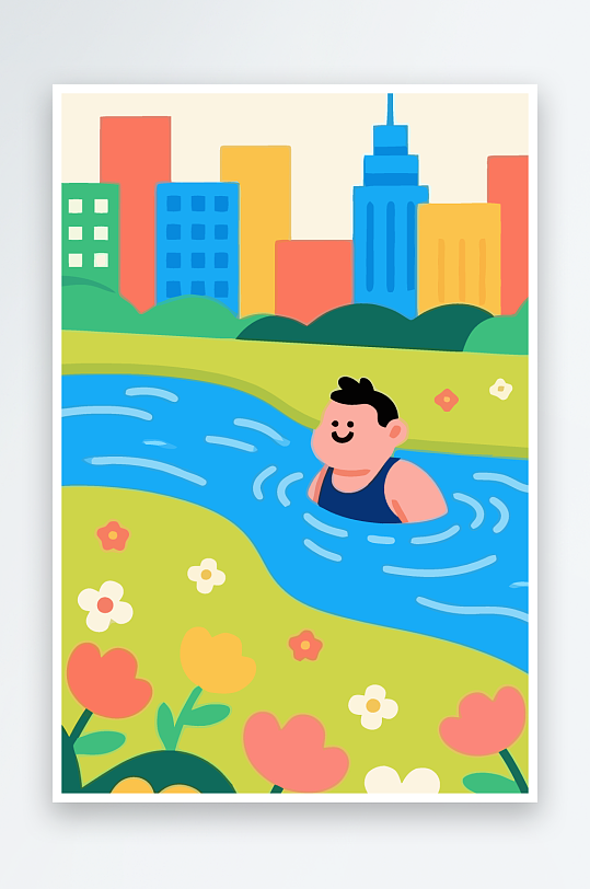 卡通男孩图标矢量插画图形元素-众图网