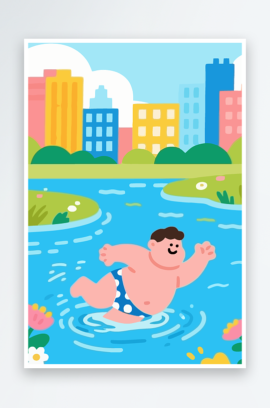 卡通男孩图标矢量插画图形元素-众图网