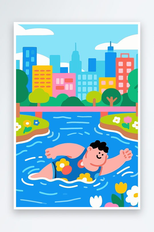 卡通男孩图标矢量插画图形元素-众图网