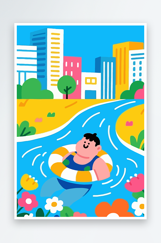 卡通男孩图标矢量插画图形元素-众图网