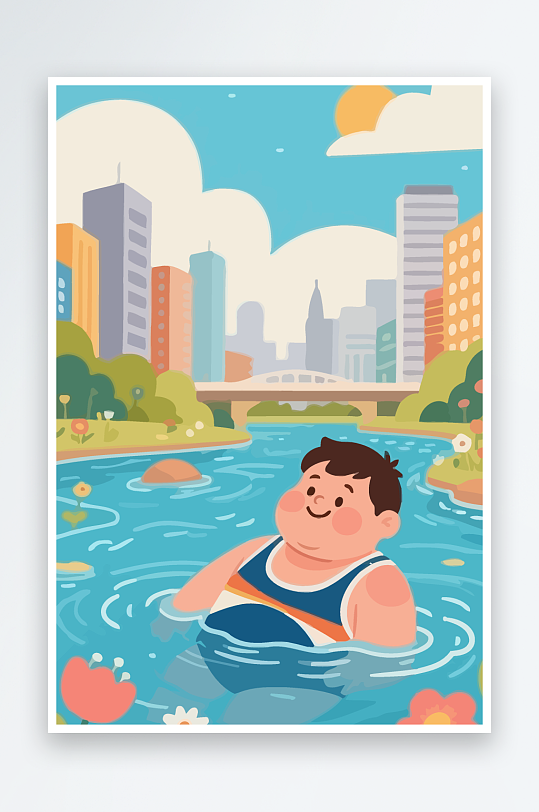 卡通男孩图标矢量插画图形元素-众图网