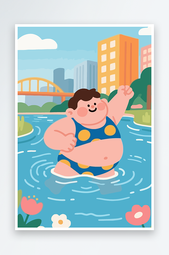 卡通男孩图标矢量插画图形元素-众图网