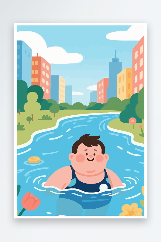 卡通男孩图标矢量插画图形元素-众图网