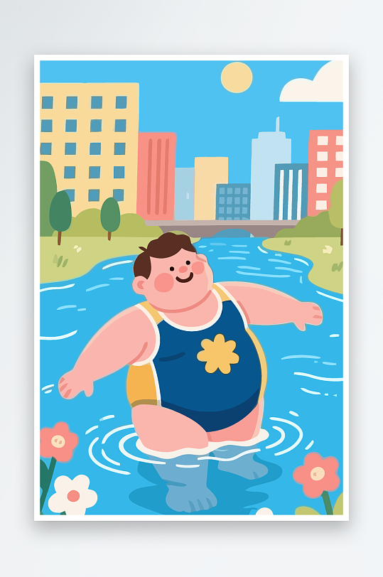 卡通男孩图标矢量插画图形元素-众图网