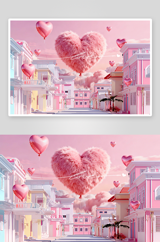 创意大气情人节展板设计-众图网