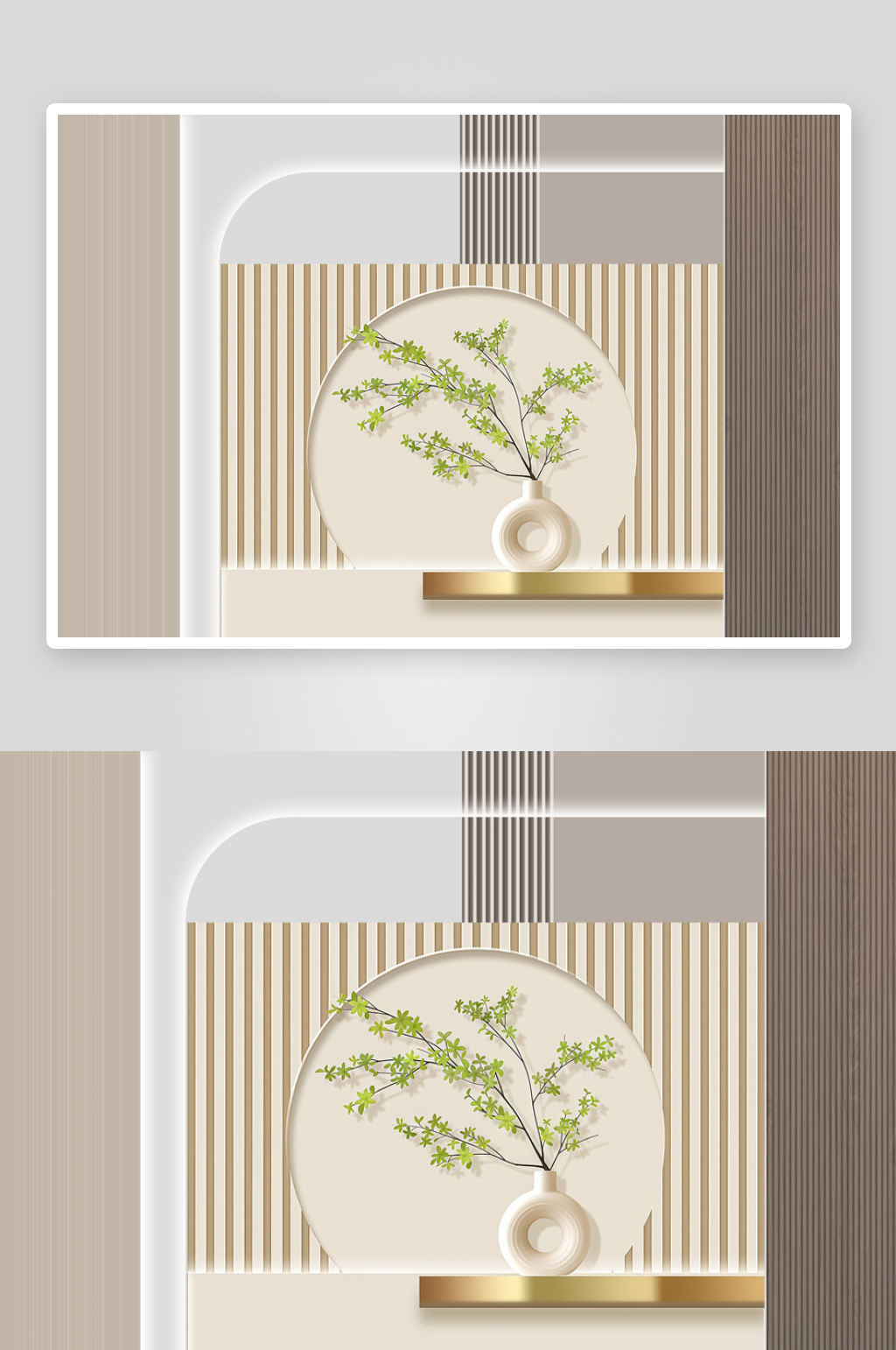 直播绿植装饰工装背景素材
