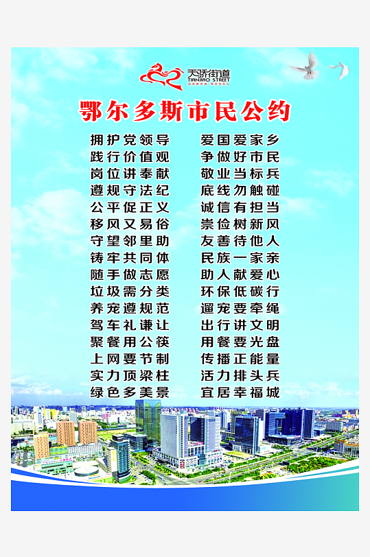 最新原创市民公约宣传海报-众图网