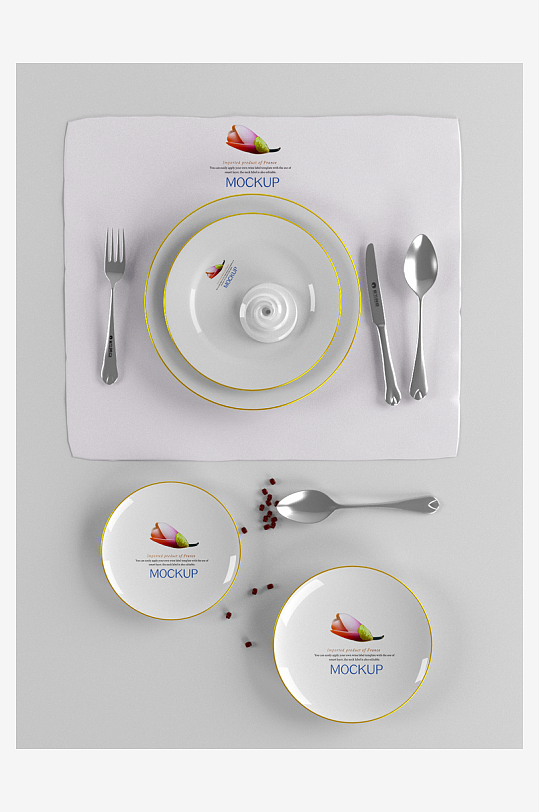 陶瓷餐具样机模板素材-众图网