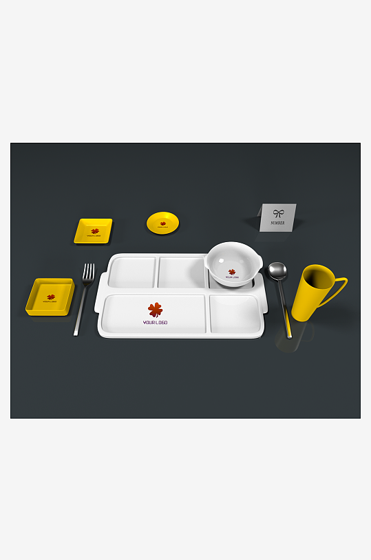 陶瓷餐具样机psd模板素材-众图网