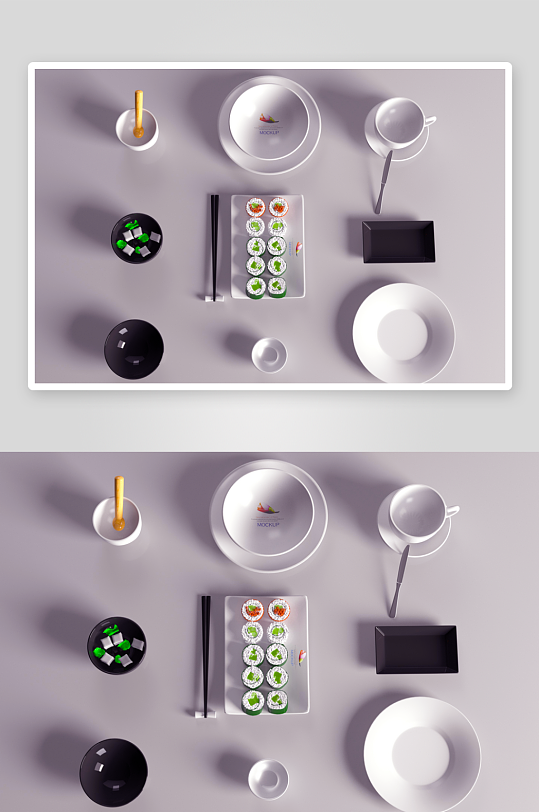 陶瓷餐具样机模板-众图网