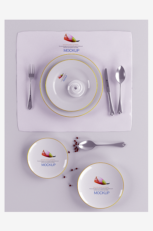 陶瓷餐具样机模板-众图网