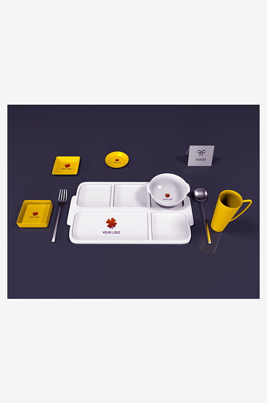 陶瓷餐具样机模板素材-众图网