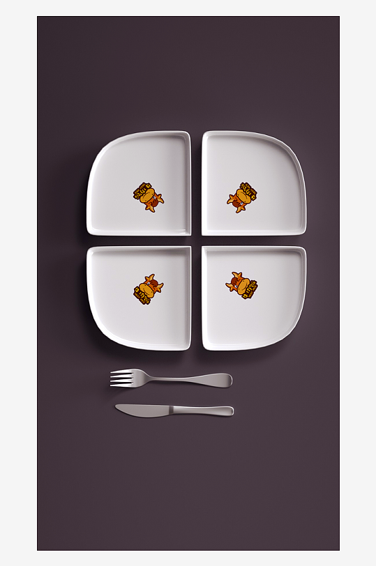 陶瓷餐具样机模板素材-众图网