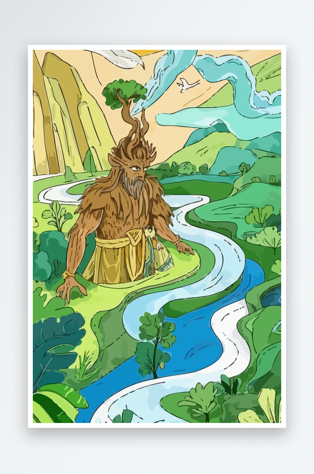 神话人物图标插画素材