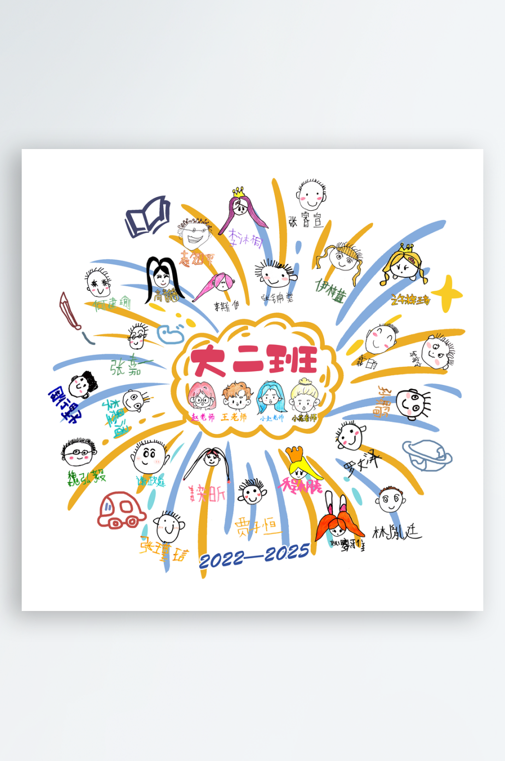 幼儿园大头像图案设计素材