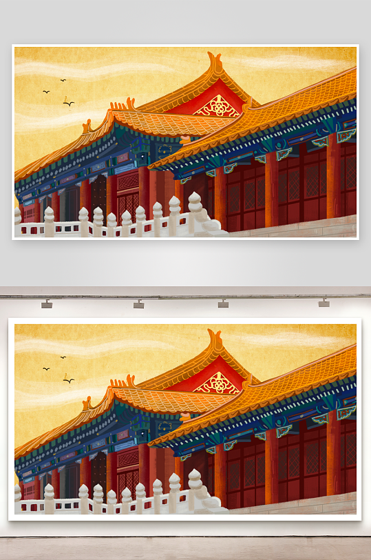 创意国潮插画模板素材-众图网