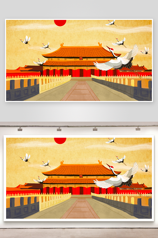 创意国潮插画模板素材-众图网