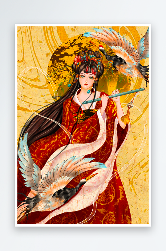 国潮插画模板素材-众图网