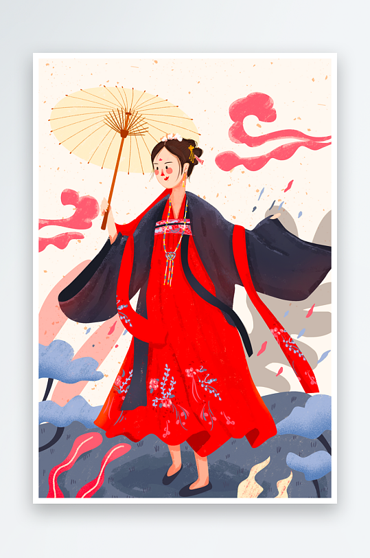 国潮插画模板素材-众图网