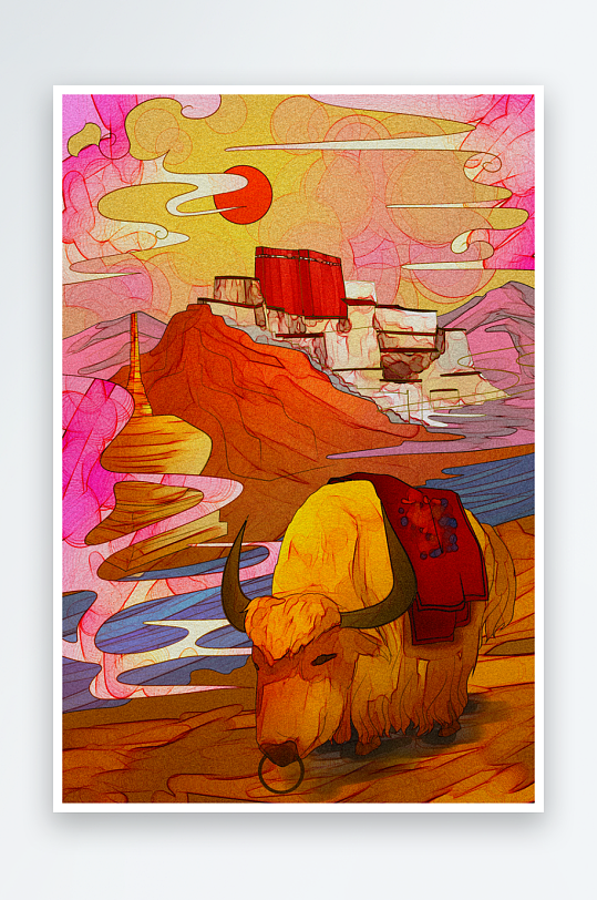 国潮插画模板素材-众图网