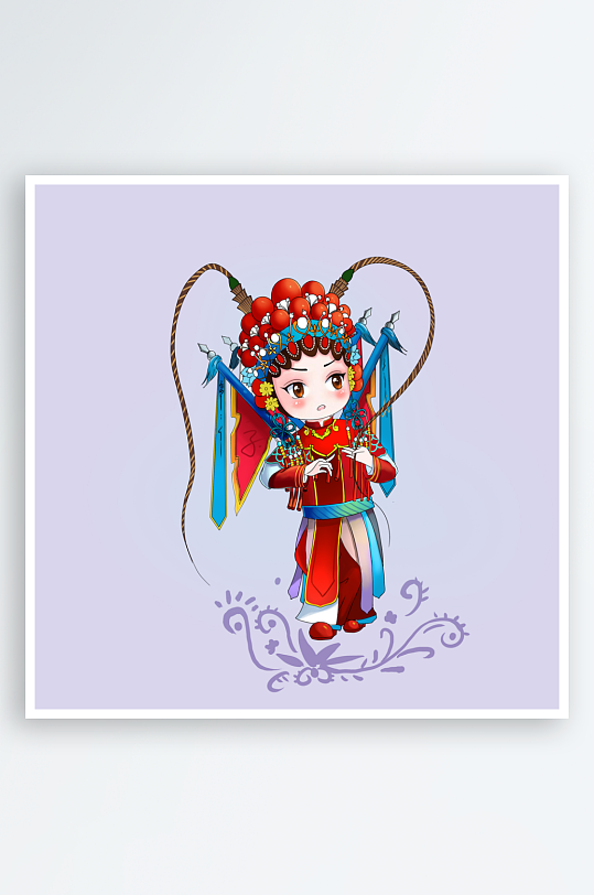 卡通人物角色国潮插画素材-众图网