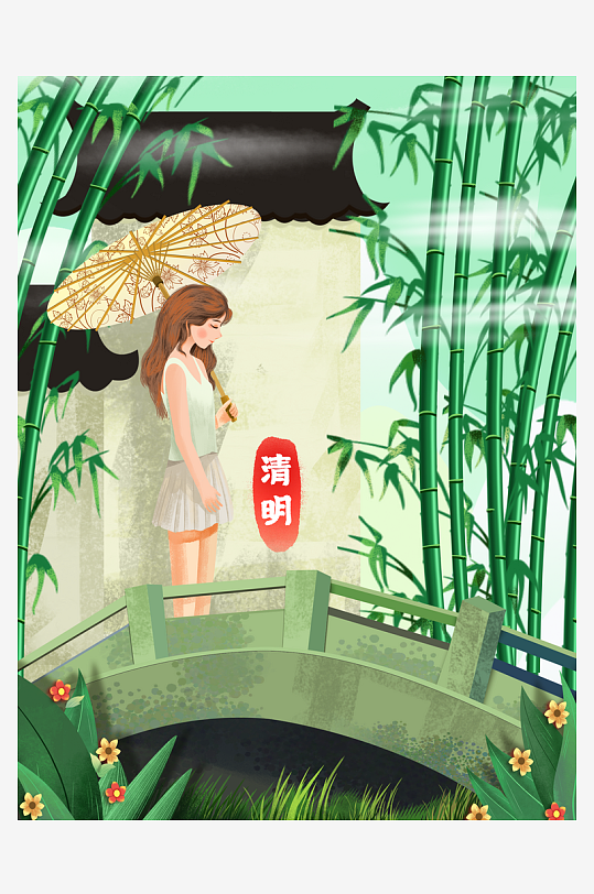 清明节插画模板素材-众图网