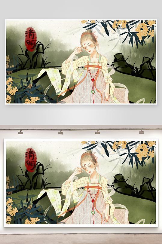 清明节插画设计素材-众图网