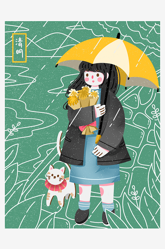 清明节插画设计模板素材-众图网