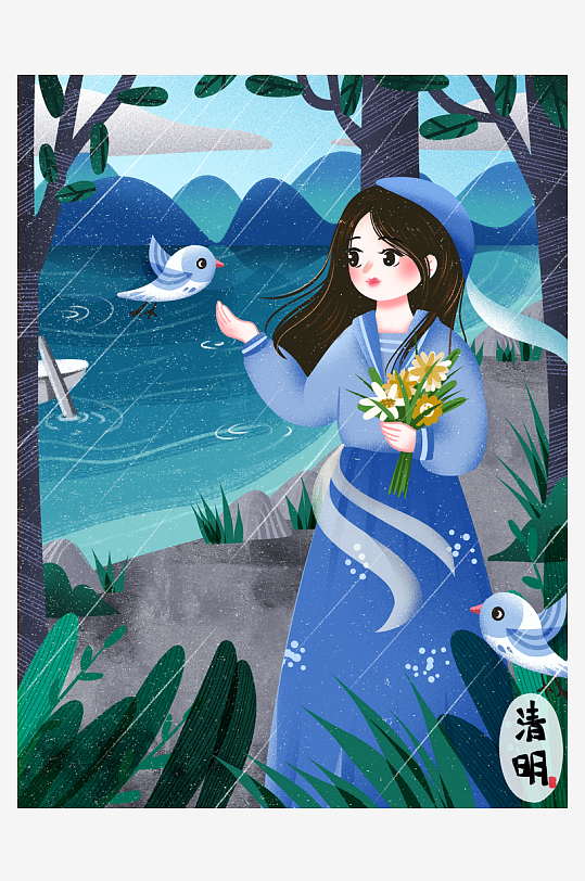 清明节插画模板素材-众图网