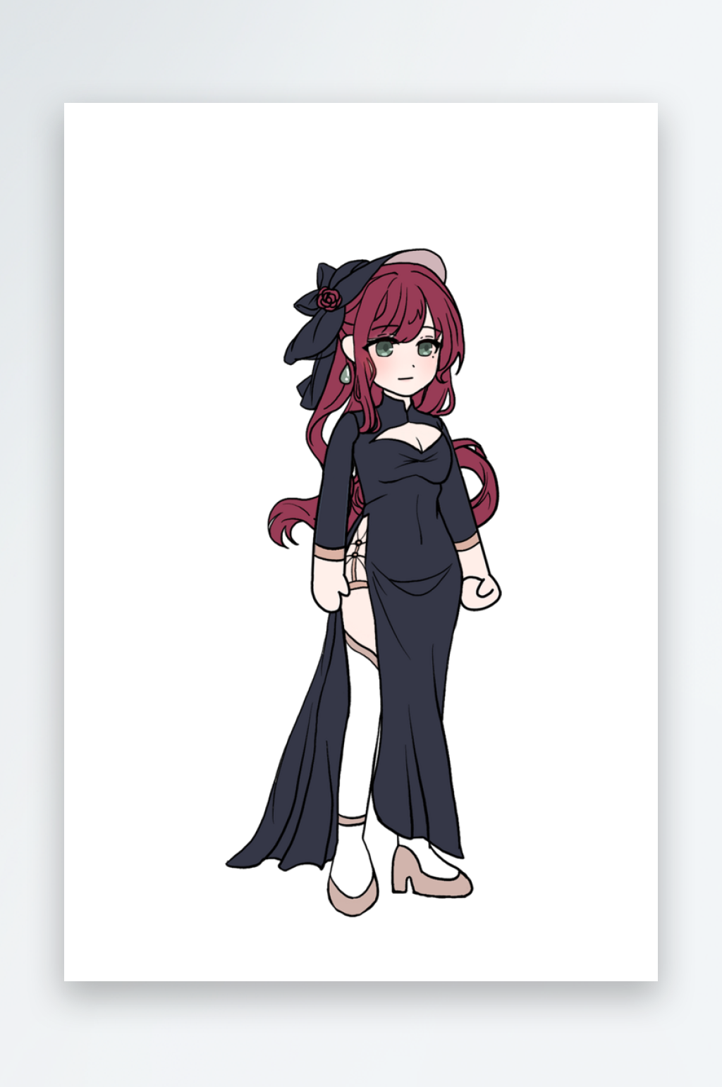 简笔插画精品人物魔女素材