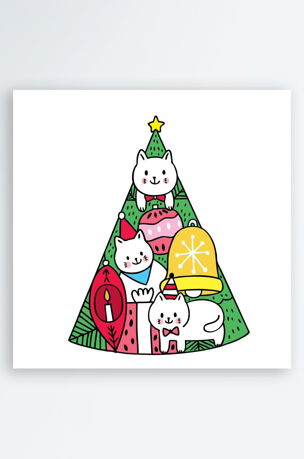 矢量圣诞插画免抠图素材