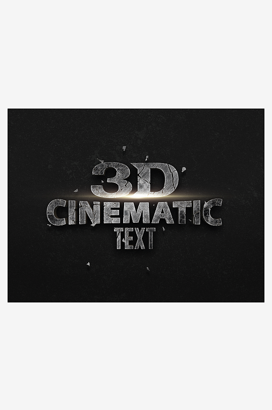 3D立体字体效果样机素材