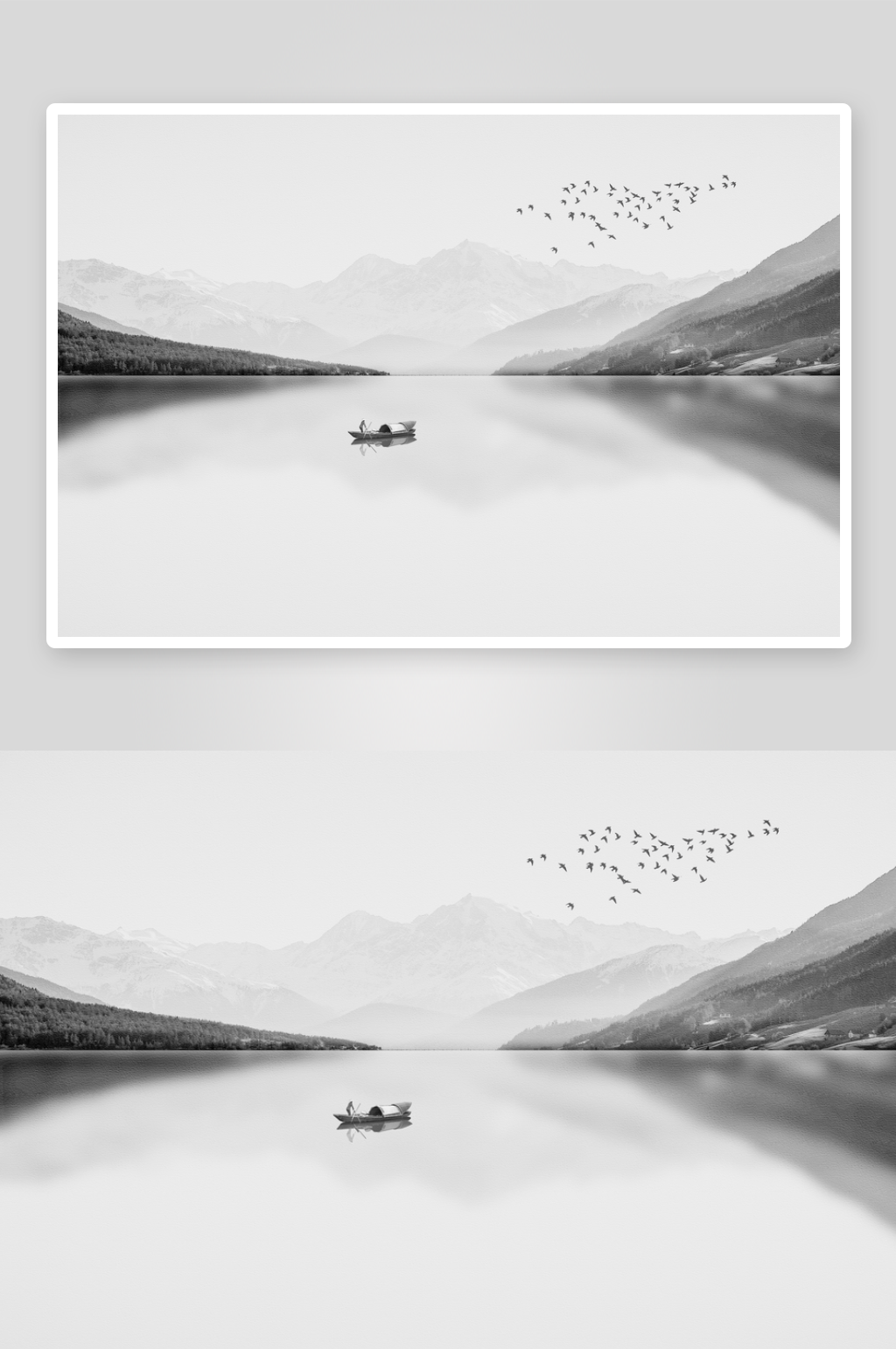中国风山水风景画装饰画素材