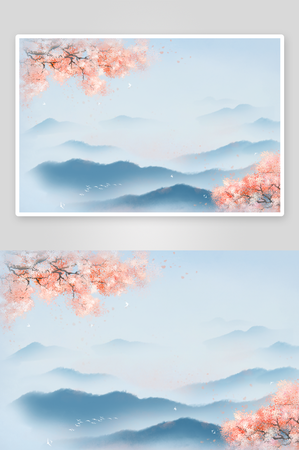 二十四节气中式背景模板素材