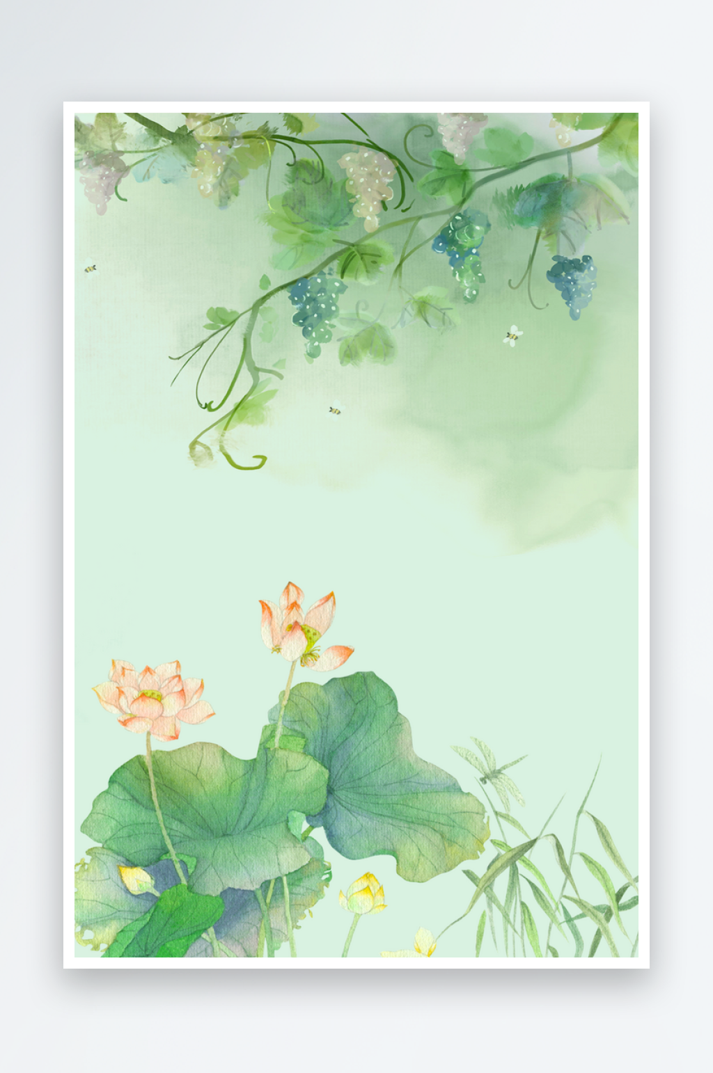二十四节气中式背景模板素材