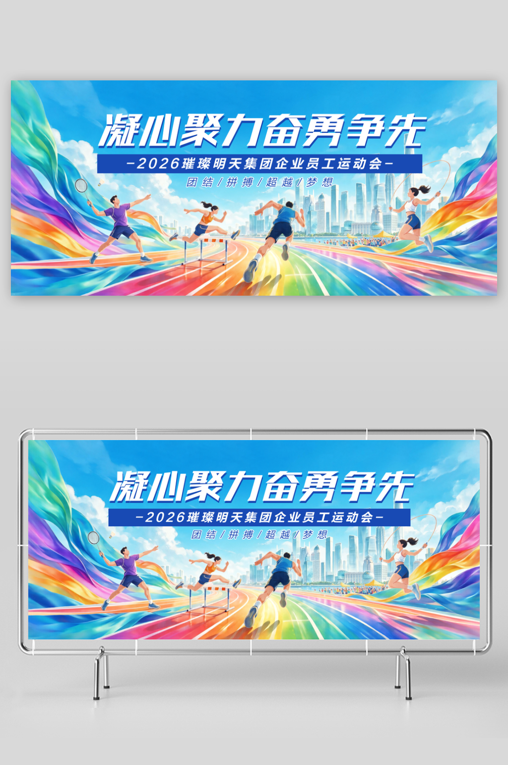 企业职工运动会海报素材