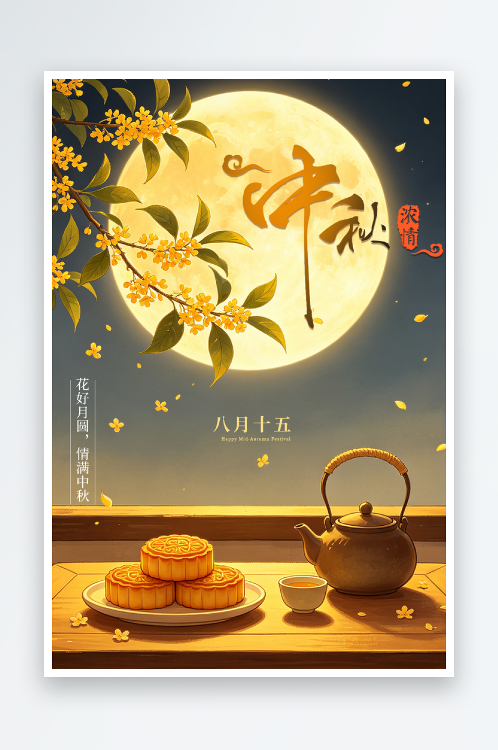 中秋节节日宣传海报3素材